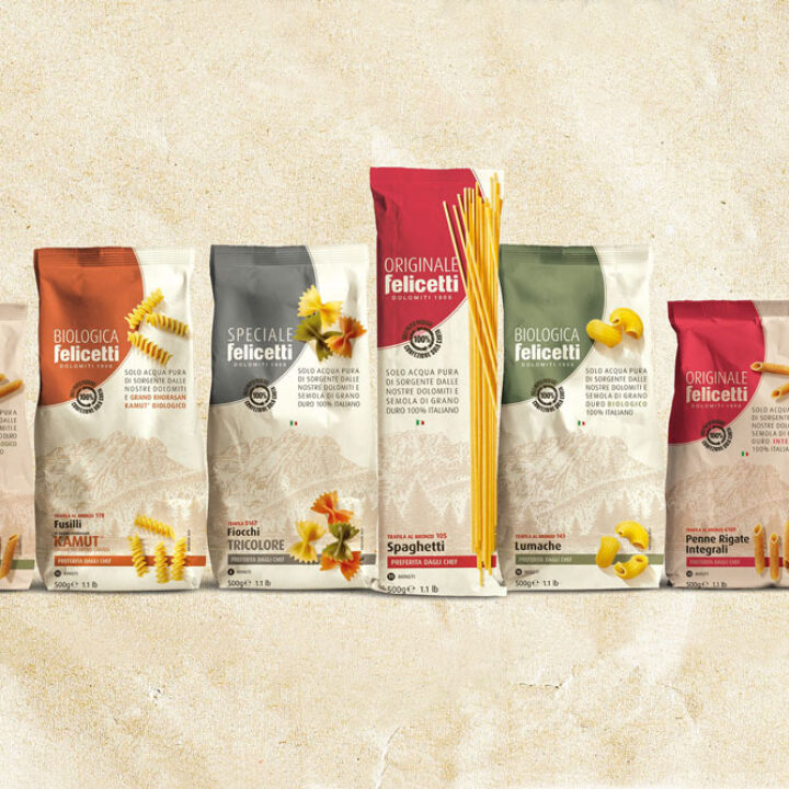 Rebranding e nuovo packaging 100% carta per il Pastificio Felicetti